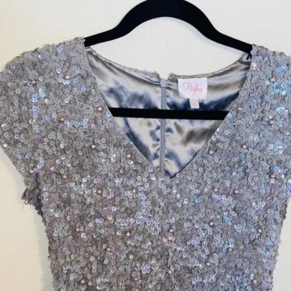 Parker Serena Beaded Cap Sleeve Dress - Picture 11 of 11